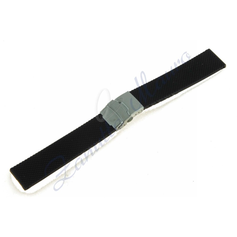 Cinturino gomma QJ0474 nero ansa 22