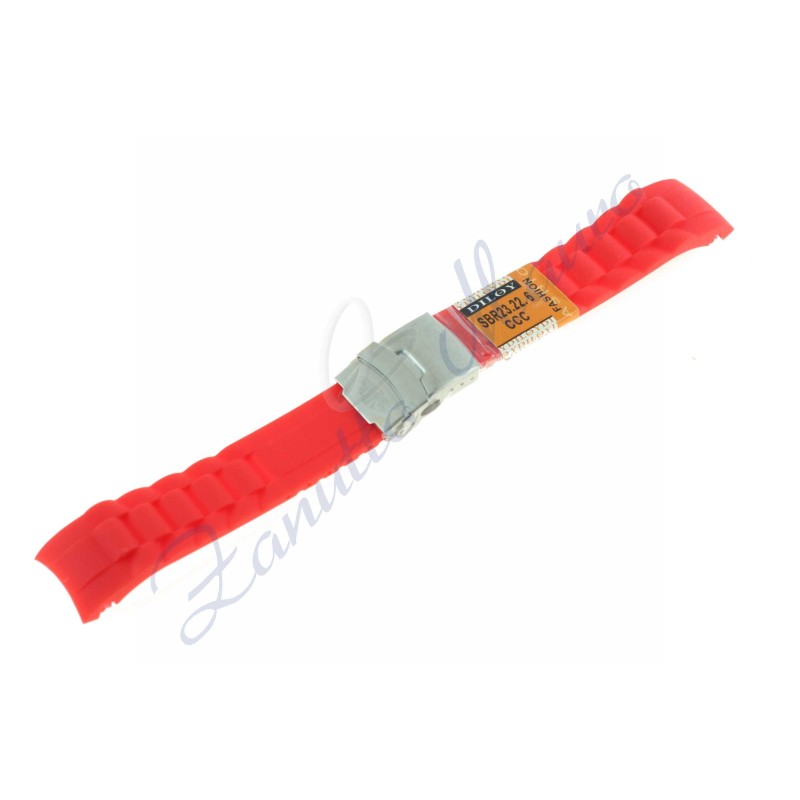 Cinturino Diloy SBR23  rosso ansa 22 cur va