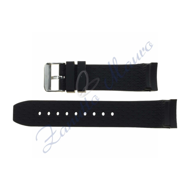 Cinturino JC122 in gomma nera ansa mm 22 con attacco per orlogi Nautica