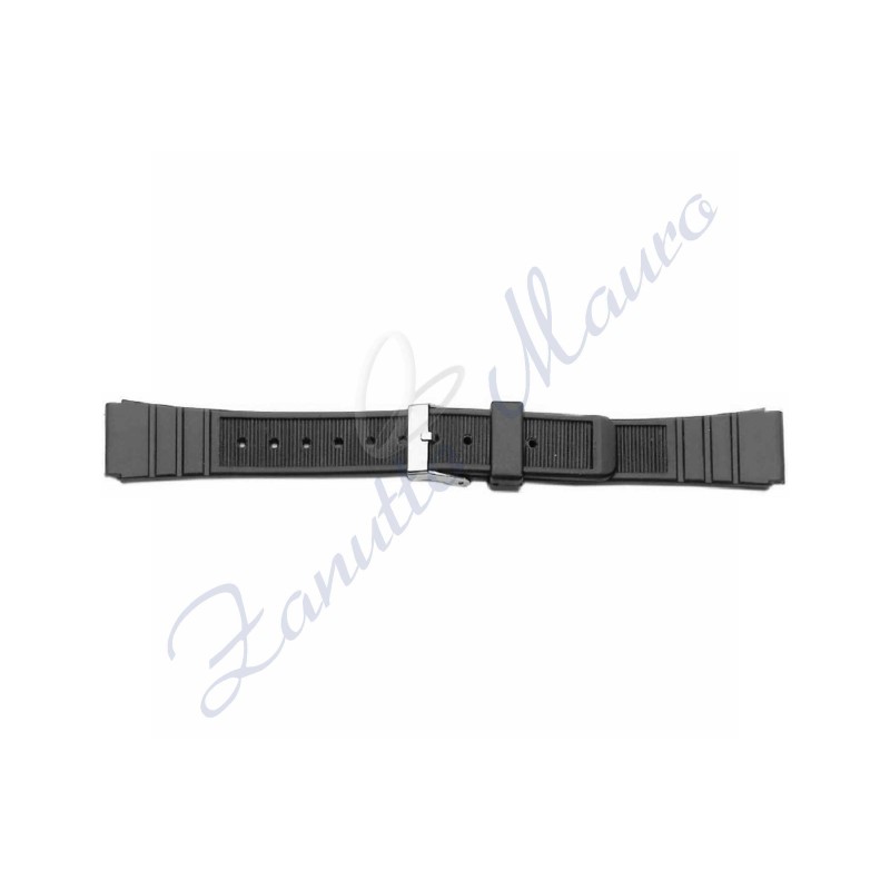 Cinturino 777  in PVC nero ansa mm 16