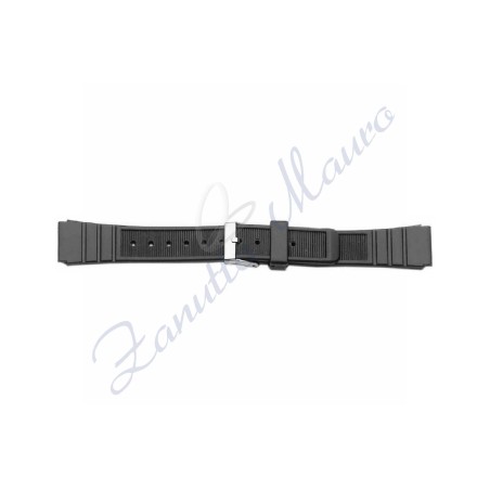 Cinturino 777  in PVC nero ansa mm 16