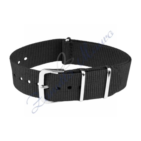 Cinturino NATO N30 colore nero ansa mm 20
