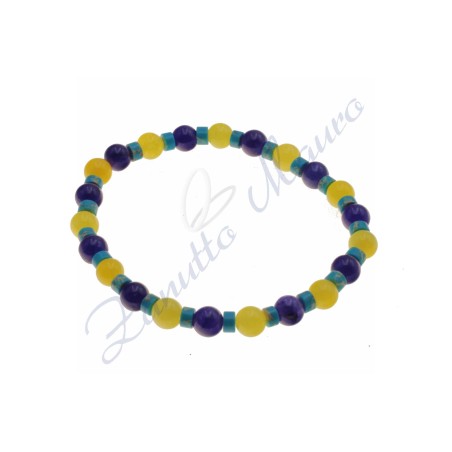 Bracciale elastico in pietre dure cm 19