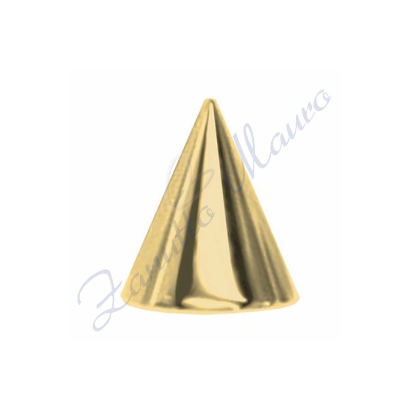 Cono mm 1,6x4 in acciaio 316L dorato