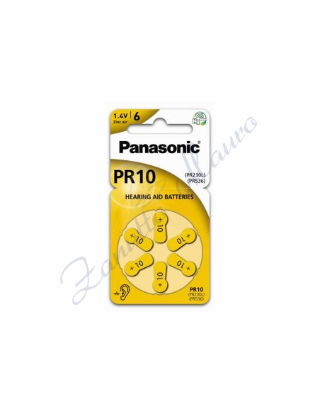 Pila Panasonic Zinco Aria PR10 Blister da 6 batterie