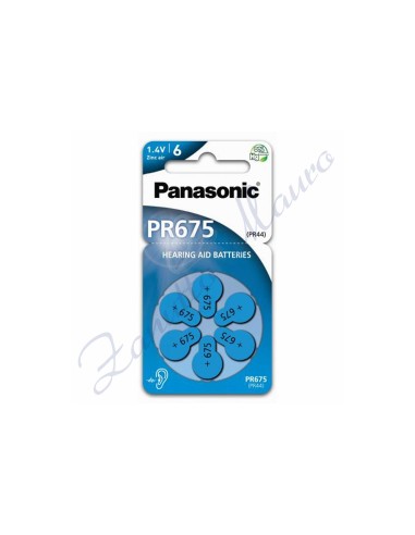 Pila Panasonic Zinco Aria PR675 Blister da 6 batterie