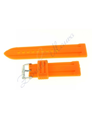 Cinturino in silicone J203 arancione ansa mm 20 soft touch