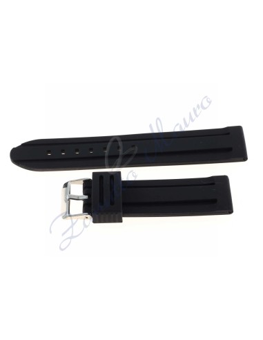 Cinturino in silicone J203 nero ansa mm 18 soft touch