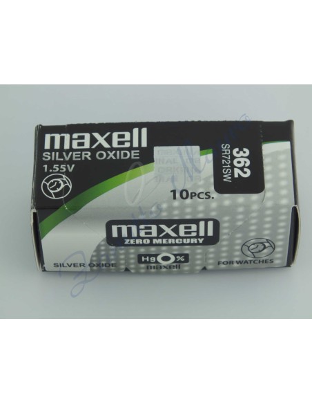 Pila Maxell  362  silver oxide SR721SW Hg 0%