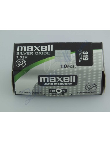 Pila Maxell  319  silver oxide SR527SW Hg 0%