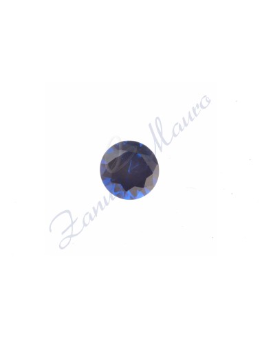 Pietra sintetica blu rotonda diametro mm  6