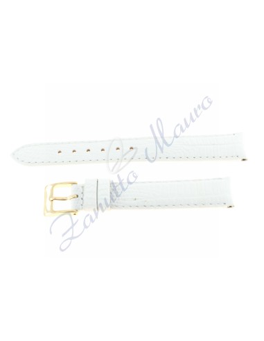 Cinturino JP020 stampa lucertola lucido bianco ansa 18