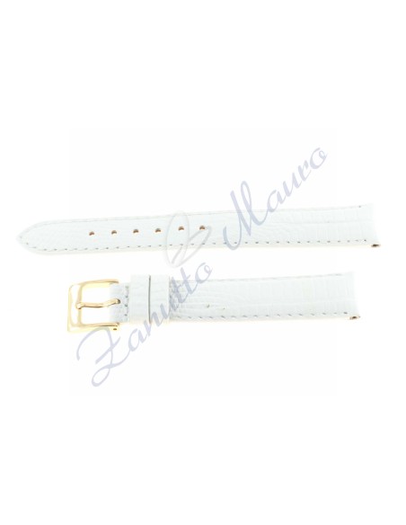 Cinturino JP020 stampa lucertola lucido bianco ansa 18