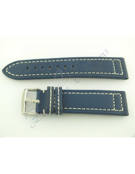 Cinturino pelle tranciato JP034 blu ansa 18