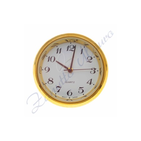 Mouvement encastré diamètre mm 32/35 acier chiffres arabes dorés