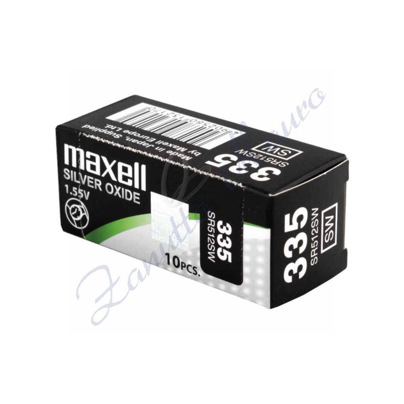 Batterie Maxell 335 oxyde d'argent SR512SW Hg 0%