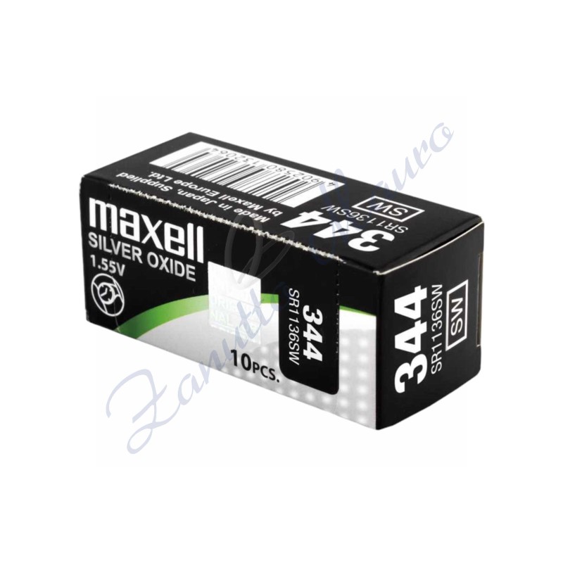 Batterie Maxell 344 oxyde d'argent SR1136SW Hg 0%
