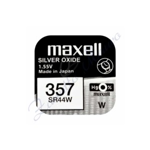 Pila Maxell  357  silver oxide SR44w Hg 0%