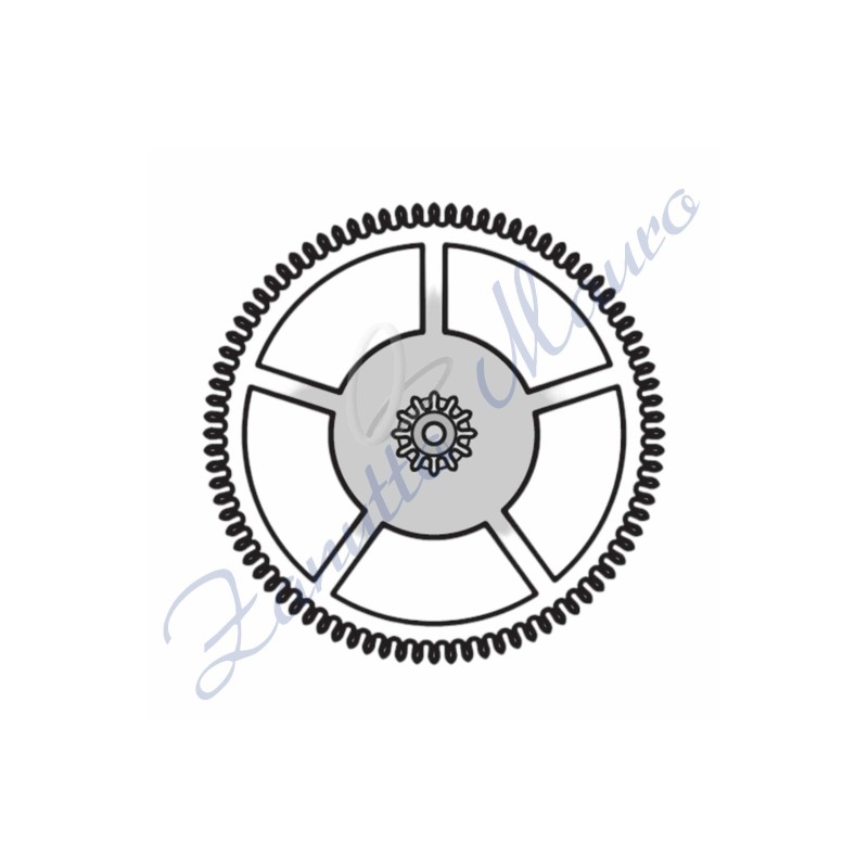 Roue secondaire avec axes longs sous Unitas 6497 pièce détachée 224 - 134364