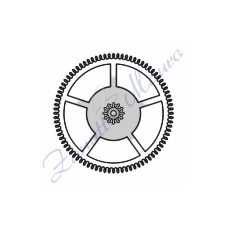 Roue secondaire avec axes longs sous Unitas 6497 pièce détachée 224 - 134364