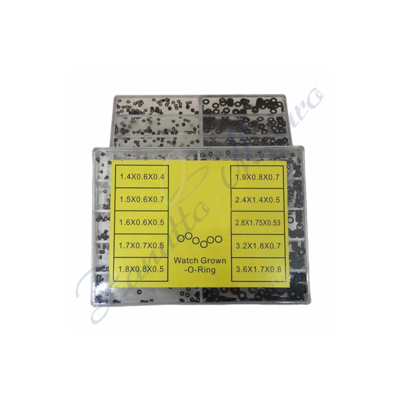 Micro joints toriques Assortiment 500 pcs. pour couronnes et boutons de tubes