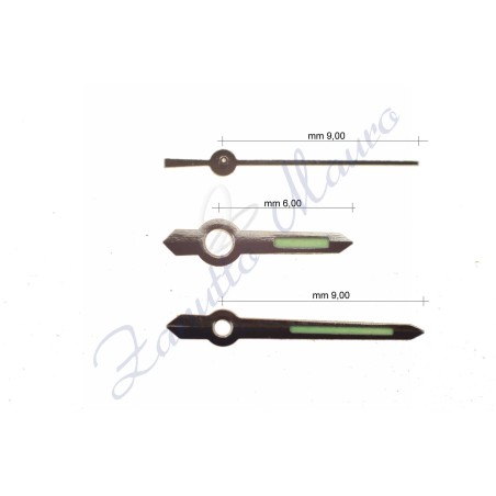 Jeu de 3 aiguilles chromées luminescentes pas 120/70/17 Paquet de 10 jeux