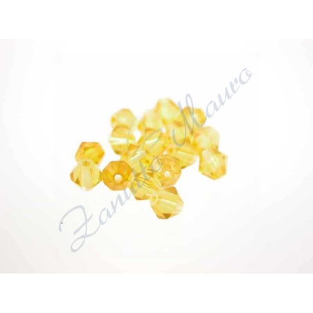 Pierres synthétiques biconiques à facettes mm 4 Colour Palmera. 20 pièces