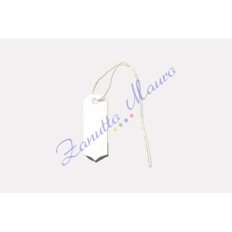 Cartellini ottagonali con punta mm 8x24 con filo verde - 500 pezzi