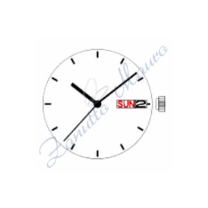 Mouvement Miyota 2105 3-sphères jour/date quartz