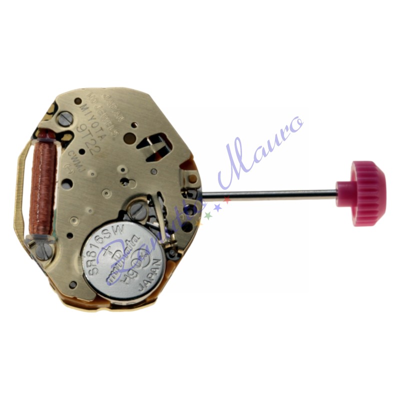 Mouvement Miyota 9T22 2 aiguilles sans date quartz