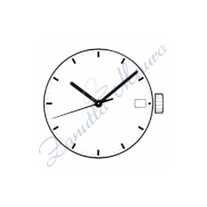 Mouvement Hattory VJ32 3-boules avec affichage de la date à 3 heures