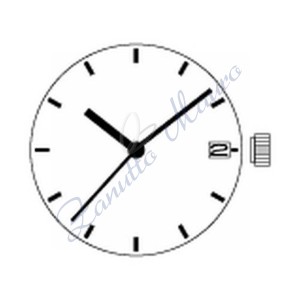 Movimento Hattory VX32 H2 3 sfere con datario al 3