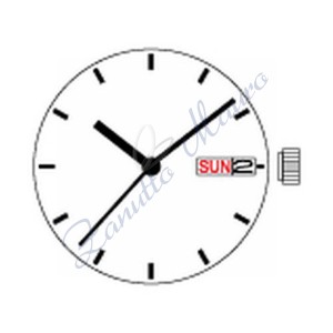 Movimento Hattory VX33 H2 3 sfere con calendario Day/Date al 3