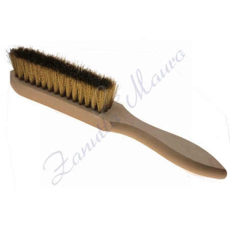 Brosse courbée à 4 rangs en laiton avec manche