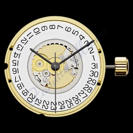 Mouvement ETA 955.112 H1 quartz 3 aiguilles date à 3 heures