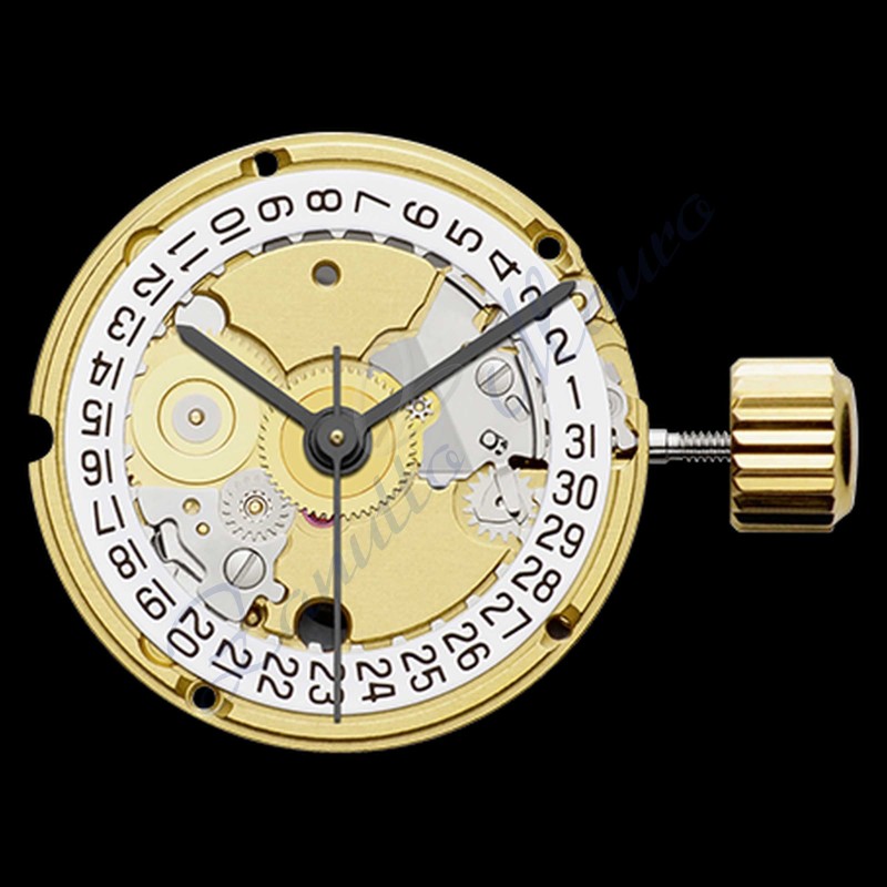 Mouvement ETA 956.112 H1 quartz 3 aiguilles date à 3 heures