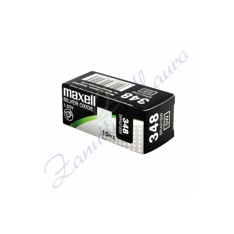 Batterie Maxell 348 oxyde d'argent SR421SW Hg 0%