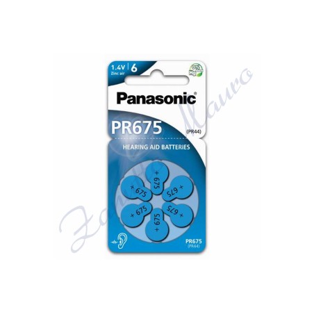 Batterie Panasonic Zinc Air PR675 6-batteries blister