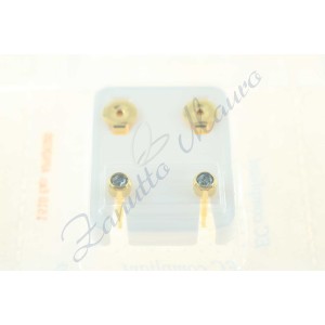 Pre RCY regurar boucles d'oreilles avec pierres de couleur acier doré mm 4.00