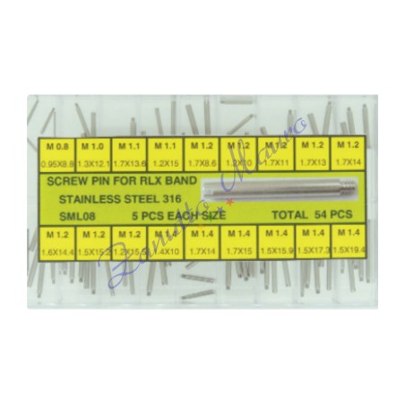 Assortiment de 54 vis en acier pour bracelets Rolex - SML08