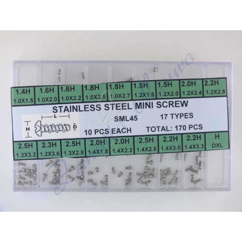 Assortiment de 170 micro-vis