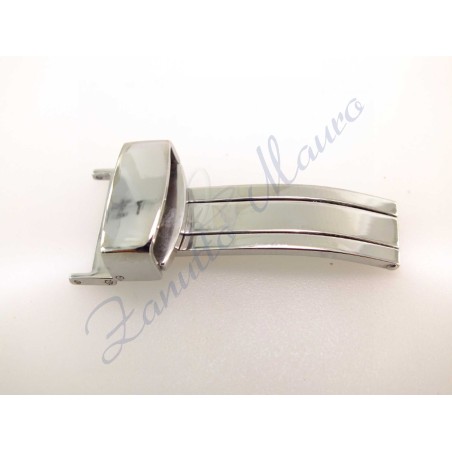 Boucle en acier déployé de 16 mm pour bracelets en cuir