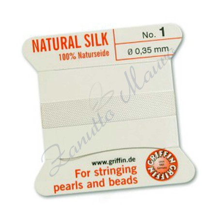 Filo per collane no.1  diametro mm 0,35 colore white