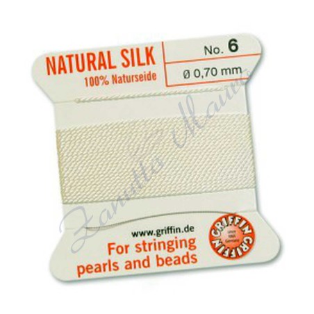 Filo per collane no.6 diametro mm 0,70 colore white