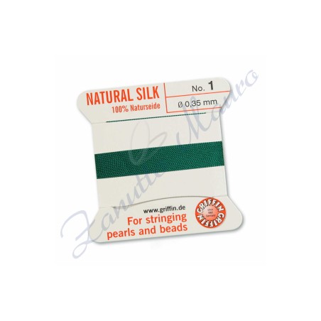 Fil de collier diamètre 0.35 mm nombre 1 couleur verte