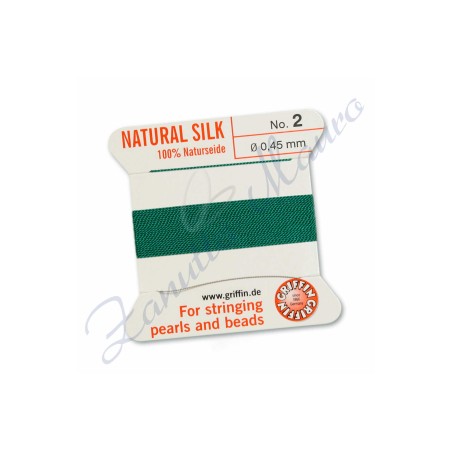 Filo per collane diametro mm 0,45 numero 2 colore verde