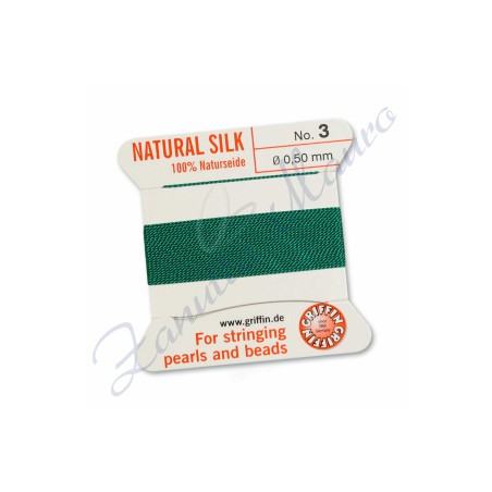 Fil de collier diamètre 0.50 mm nombre 3 couleur verte