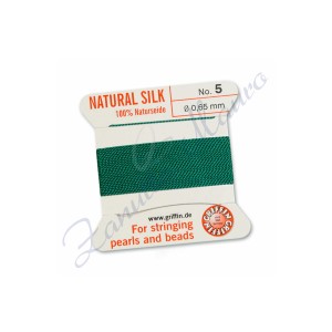 Filo per collane diametro mm 0,65 numero 5 colore verde