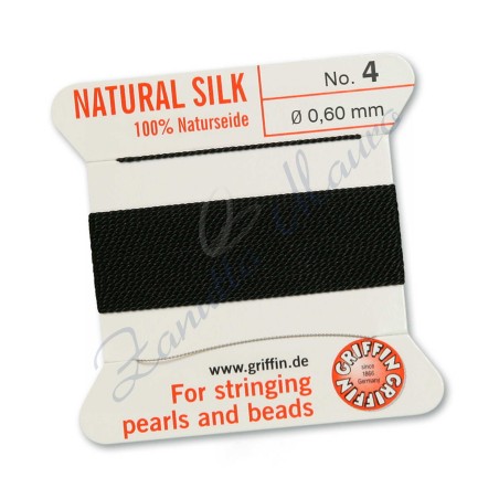 Fil de collier diamètre 0,60 mm couleur noire