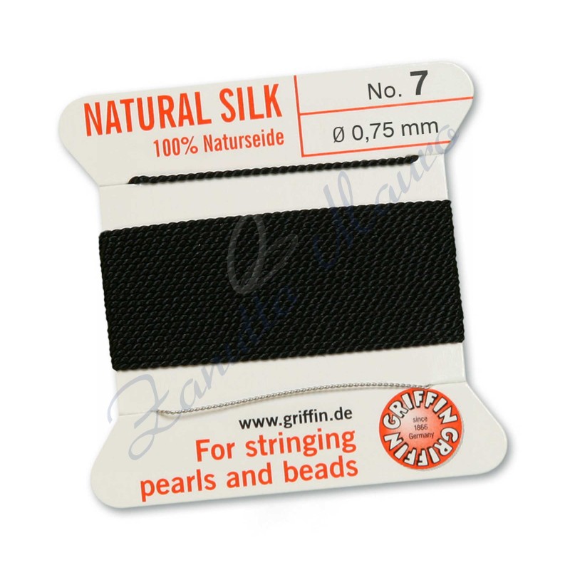 Fil de collier diamètre 0,75 mm couleur noire